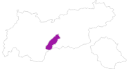 Karte der Unterkünfte in Stubai