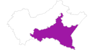 Karte der Unterkünfte im Polnische Karpaten