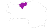 Karte der Unterkünfte in der Alpenregion Nationalpark Gesäuse