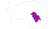 Karte der Unterkünfte in Region Graz