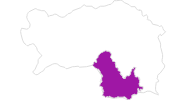 Karte der Unterkünfte in Süd & West Steiermark