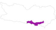 Karte der Unterkünfte in der Carnica-Region Rosental
