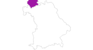 map of all lodging in the Rhön