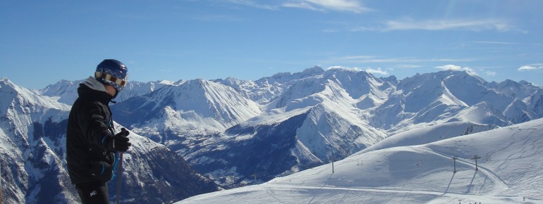 Panorama im Skigebiet Pyrénées - Luz Ardiden