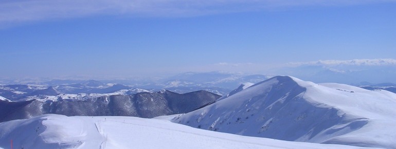 Ausblick am Monte Pratello im Skigebiet Alto Sangro