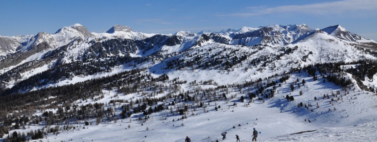 Blick ins Skigebiet Montclar