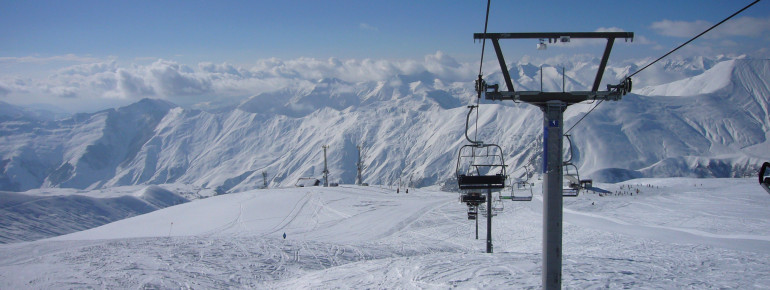 Gudauri ist das größte Skigebiet in Georgien.