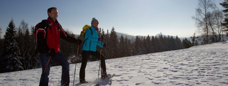 Der Oberpfälzer Wald eignet sich perfekt zum Schneeschuhwandern