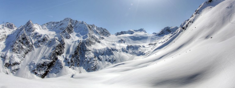 Das Gletscherskigebiet Sölden sorgt für Pistenspaß pur