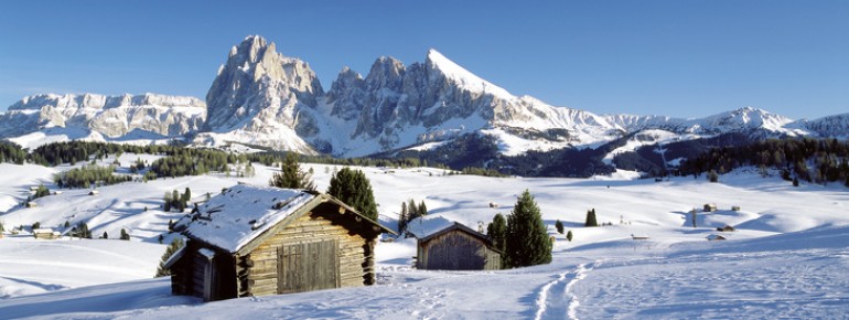 Südtirol bietet eine traumhaft schöne Winterlandschaft